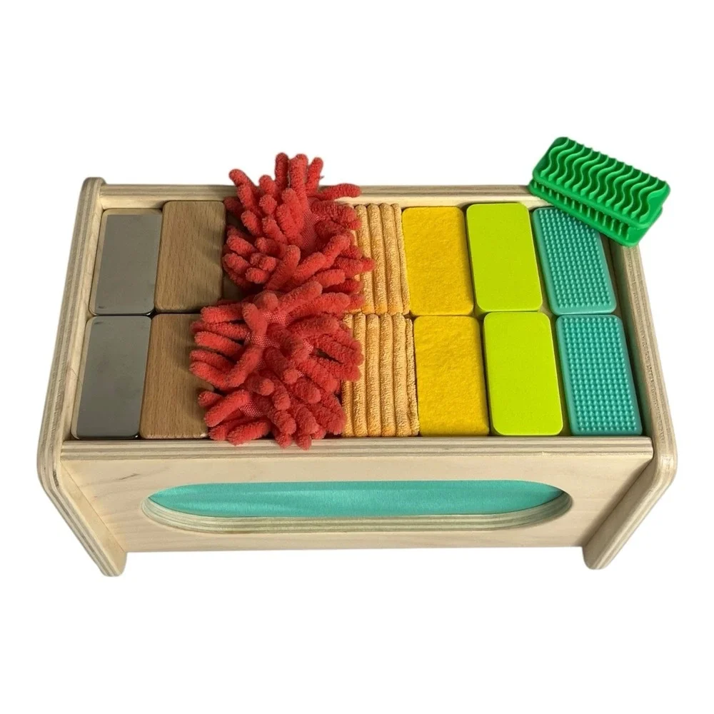 Lovevery Montessori Sensory Box Toy Guessing Game Wooden Analyst 46 47 48 MTH